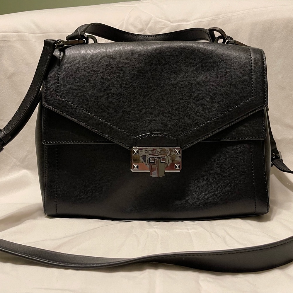 Black Leather Crossbody